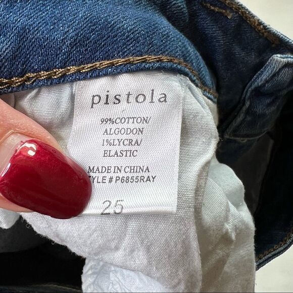 Pistola | Factory Distressed mid Rise Skinny Jeans - Picture 6 of 6